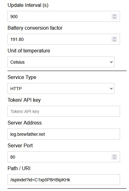 Configuration HTTP iSpindel Brewfather