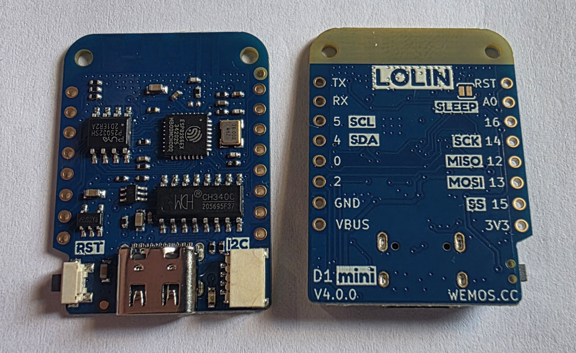 Carte officielle LOLIN D1 mini USB C basee sur ESP8266EX