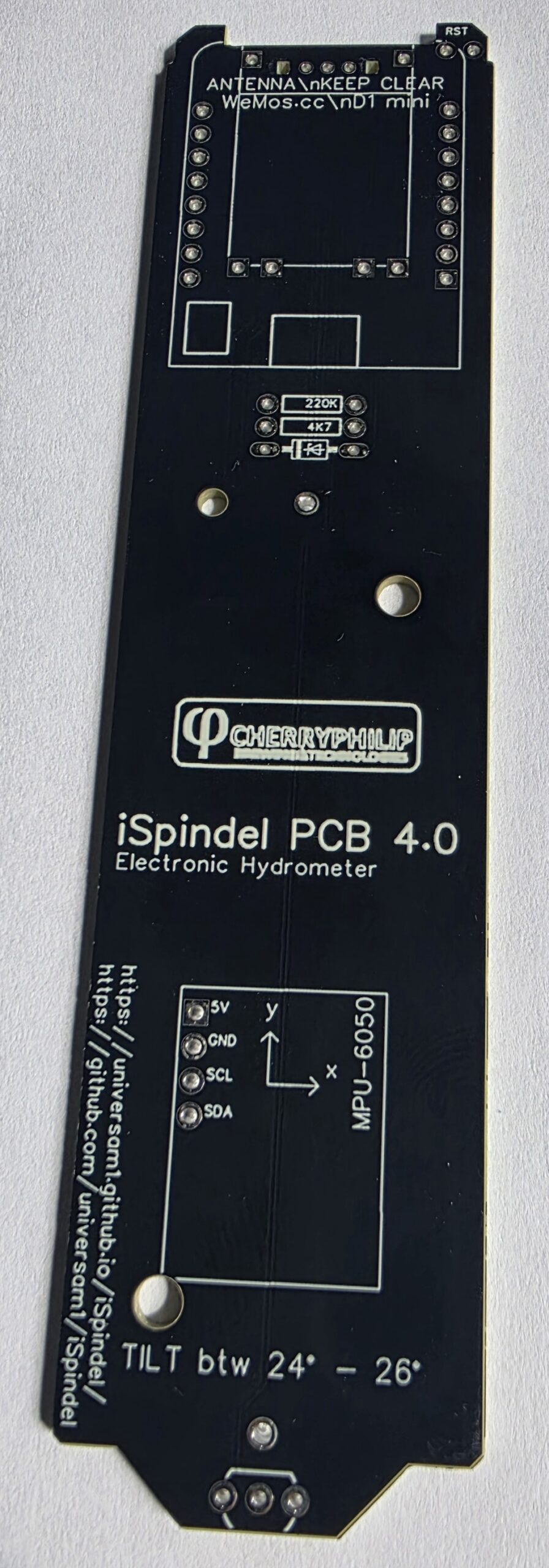 PCB CherryPhilip 4.1 pour iSpindel Face Avant
