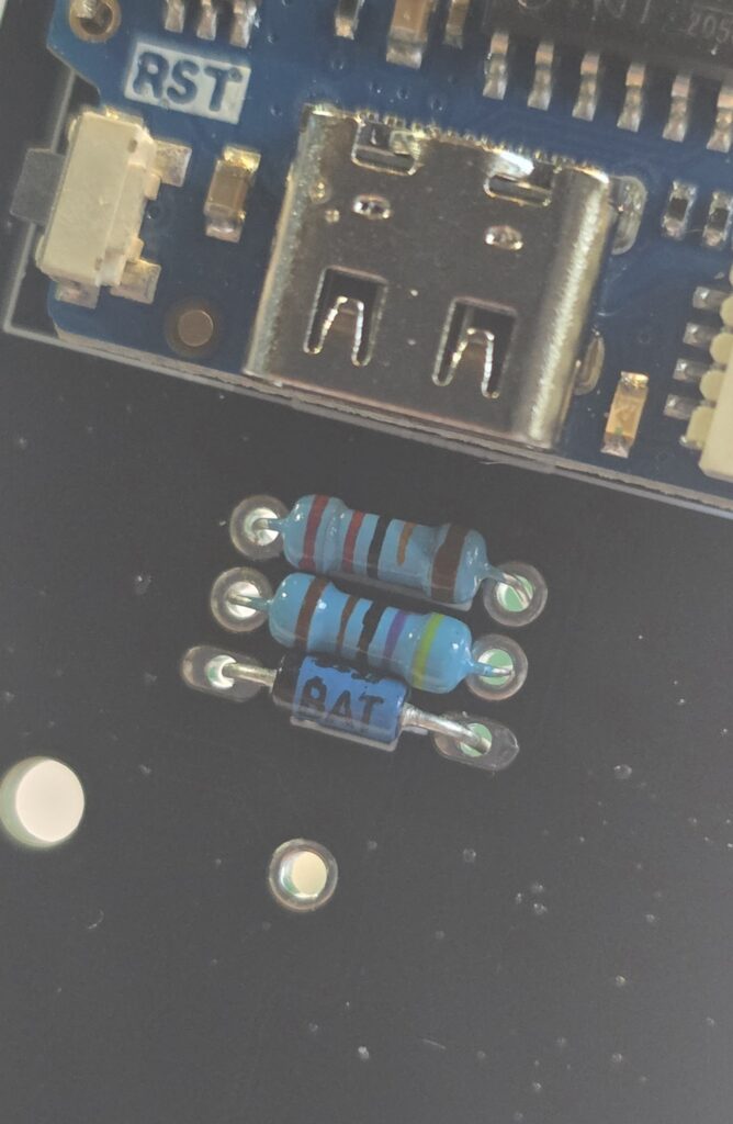 emplacement resistance diode